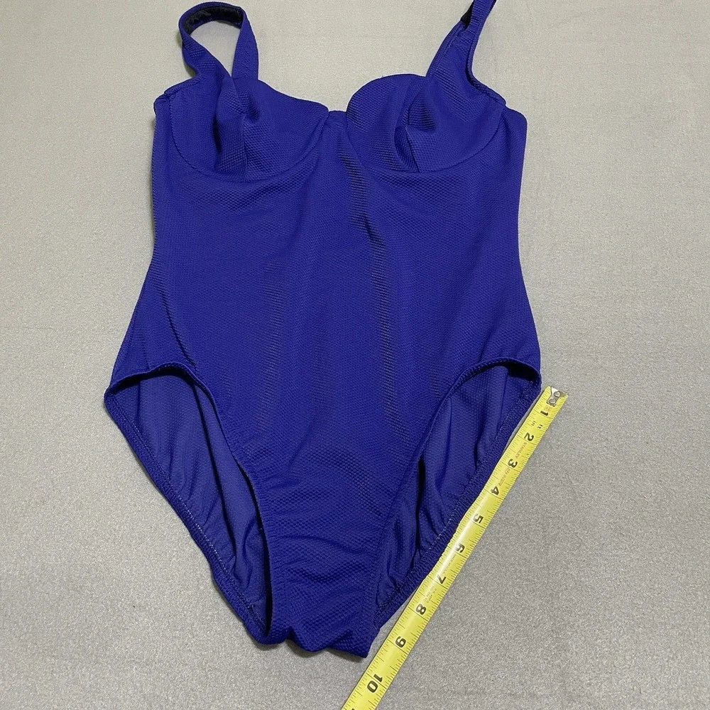 Miraclesuit Womens Royal Blue One Piece Bathing Suit Underwire Cups Swimsuit L* - Picture 2 of 13